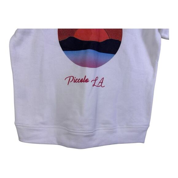 The Elder Statesman Sweatshirt Long Sleeve Fleece Crewneck XXS White W/ Sardinia - Picture 6 of 12